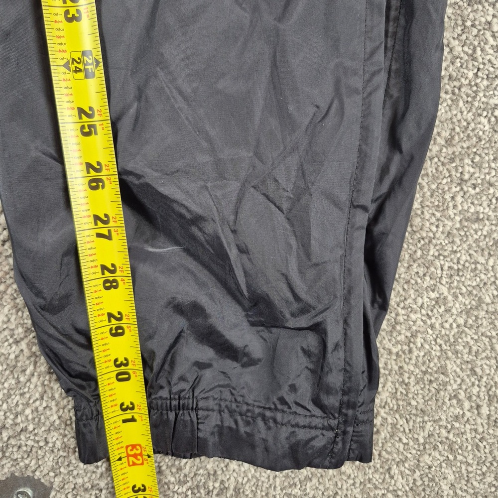 Vintage 90s Nike Track Pants Mens Large Black Nylon Windbreaker Ankle Zippers - Picture 6 of 12